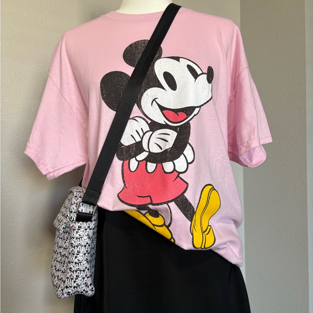 Disney Pink Mickey Mouse Oversized Graphic Tee NWOT - Picture 7 of 7